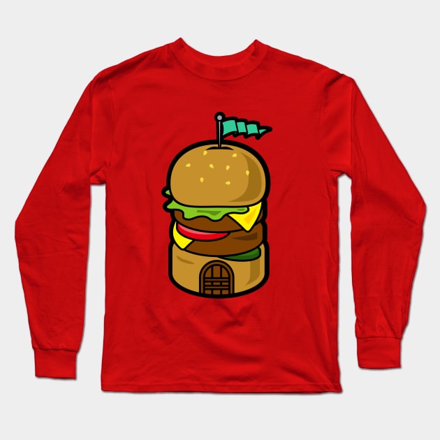 castel burger Long Sleeve T-Shirt by studiodsain